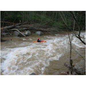Bob Maxey in runout of the big South Fork rapid (Photo by Lou Campagna - 4/26/04)