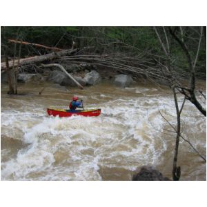 Scott Gravatt in runout of the big South Fork rapid (Photo by Lou Campagna - 4/26/04)