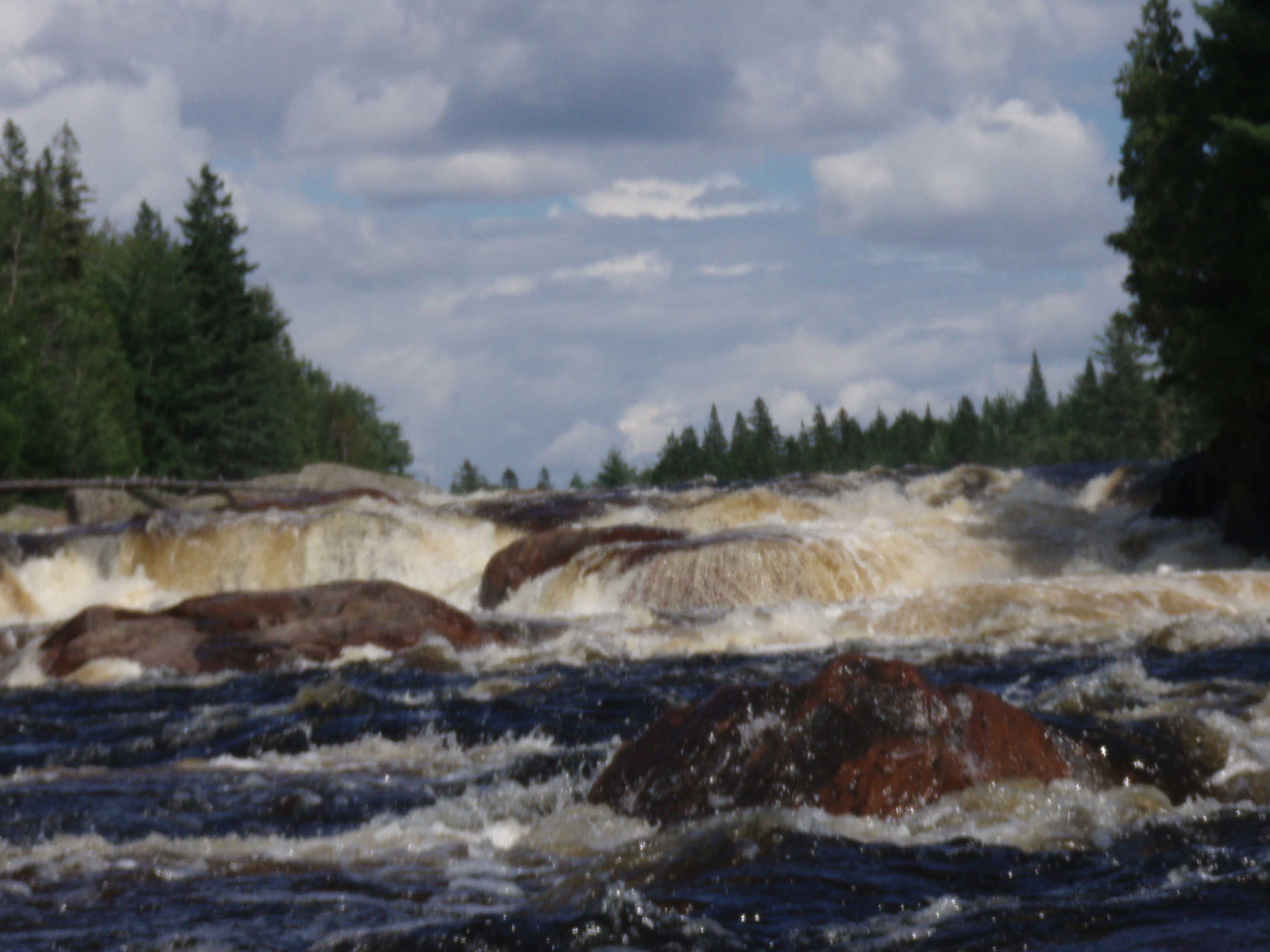 Looking back upstream at 12 foot falls(Photo by Keith Merkel - 8/15/08)