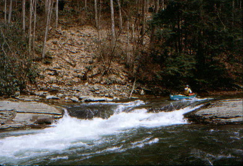 Frank Fico having fun on the Laurel Fork (Photo by Bob Maxey - 3/30/96)