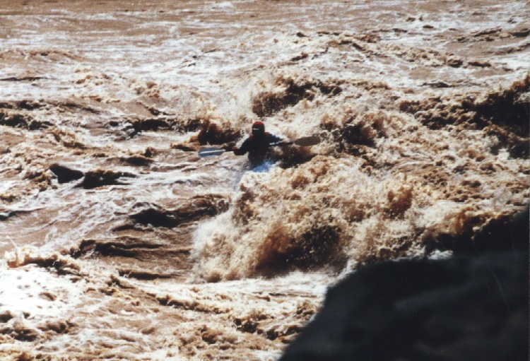 Dave Garrity flushing through Lava Falls unscathed