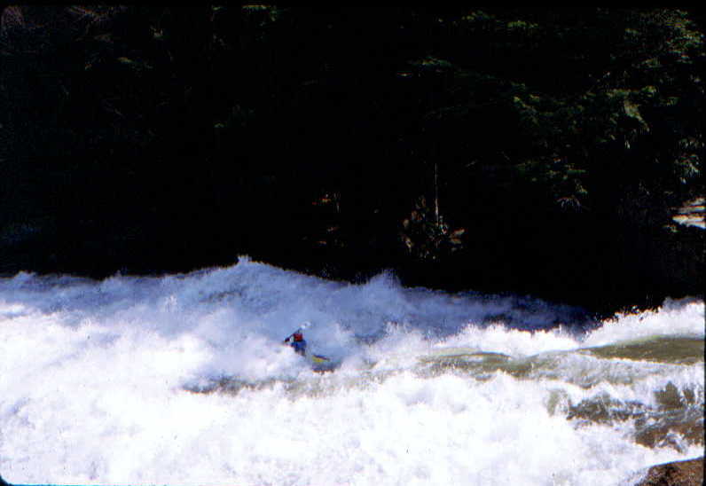 Keith Merkel in Swallow Falls (Photo by Bob Maxey - 3/28/98)