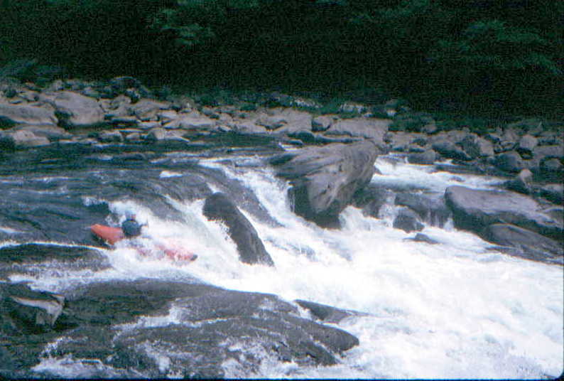 Julie Bard in Sweets Falls (Photo by Bob Maxey -5/30/99)